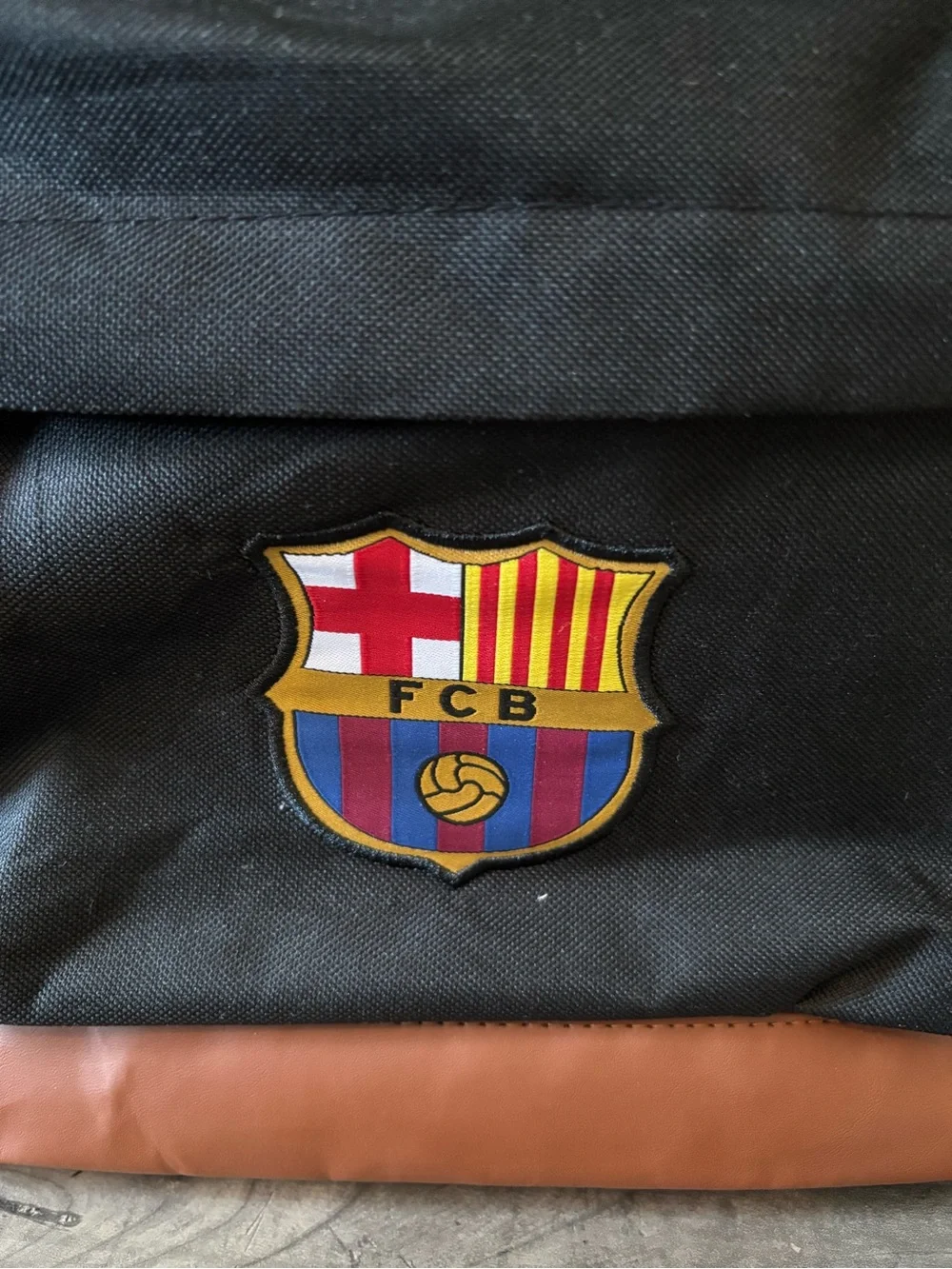FC Barcelona Messi #10 Black Offical Backpack with Brown Base